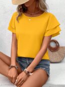 Blusa casual de manga acampanada para verano