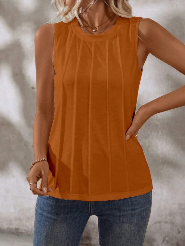 Top de verano con cuello redondo y pliegues - Image 95