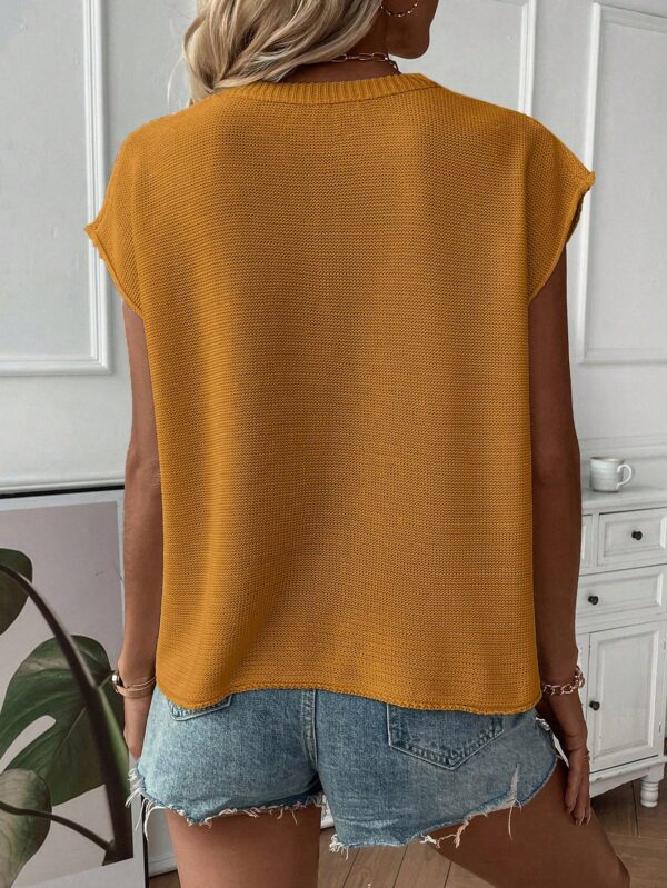 Sweater sin mangas cuello redondo estilo casual - Image 52