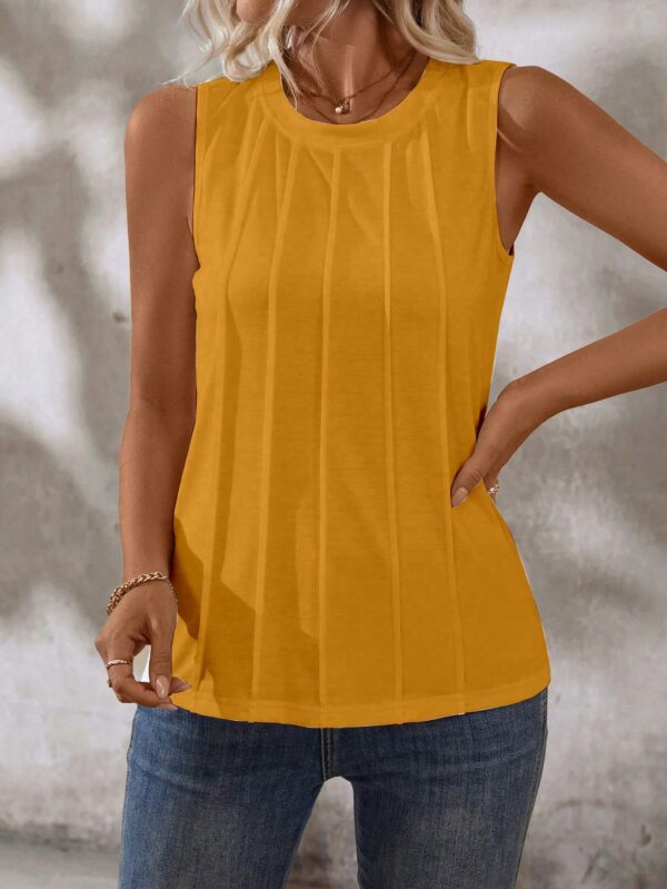 Top de verano con cuello redondo y pliegues - Image 93