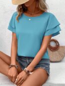 Blusa casual de manga acampanada para verano