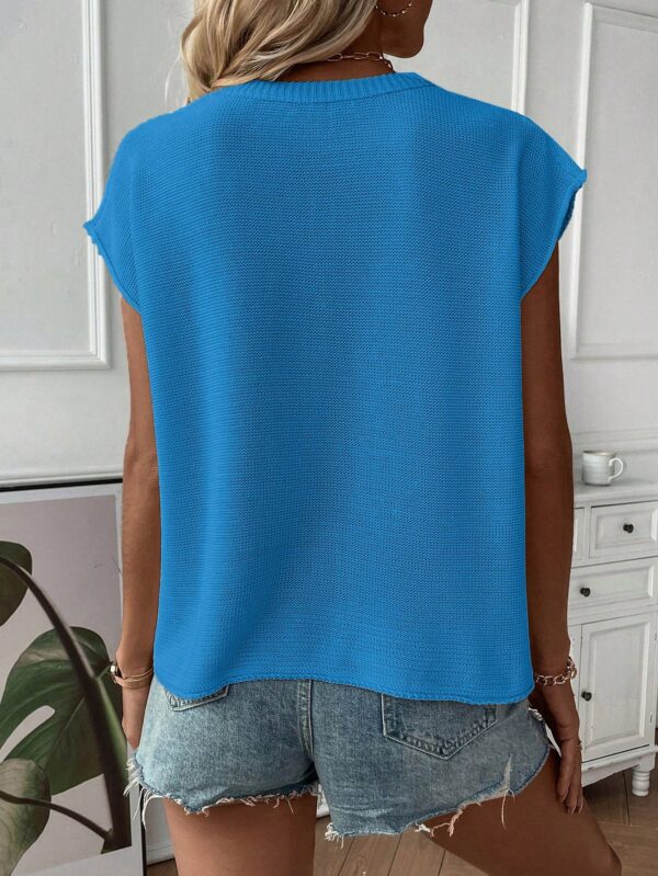 Sweater sin mangas cuello redondo estilo casual - Image 24