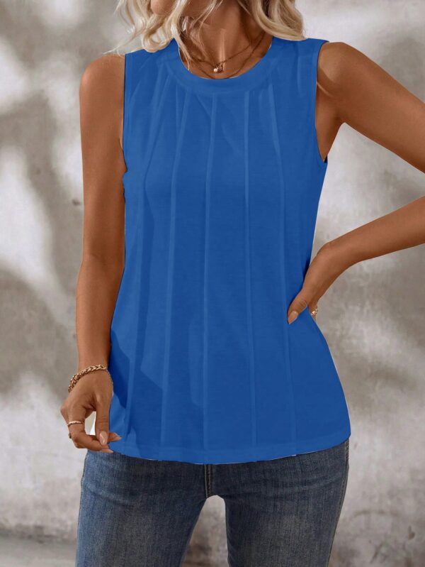 Top de verano con cuello redondo y pliegues - Image 63