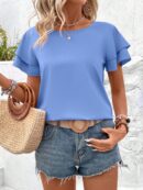 Blusa casual de manga acampanada para verano