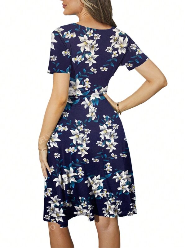 Vestido A-Line con estampado tropical - Image 3