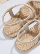 Sandalias de Verano con Detalles Trenzados y Correa Cruzada