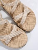 Sandalias de Verano con Detalles Trenzados y Correa Cruzada