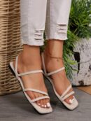 Sandalias versátiles de estilo coreano con tiras delicadas