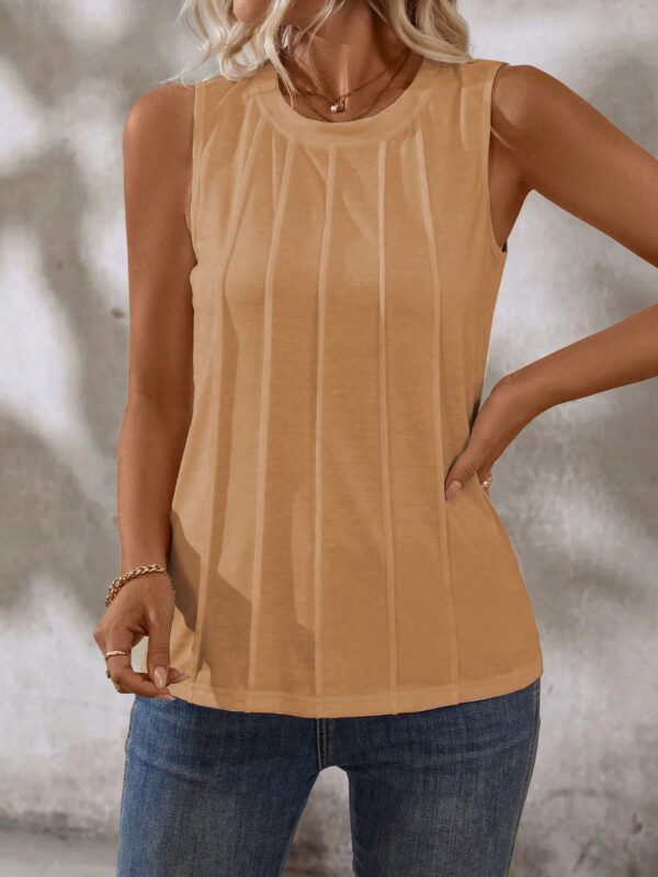 Top de verano con cuello redondo y pliegues - Image 81