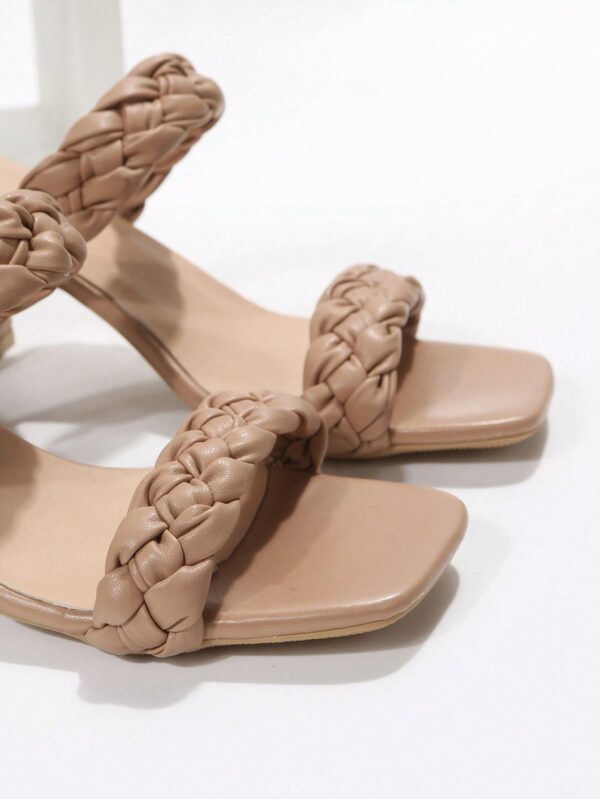 Sandalias de Tacón Grueso con Correa Trenzada - Estilo Verano - Image 35