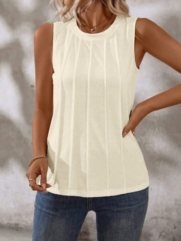 Top de verano con cuello redondo y pliegues - Image 76