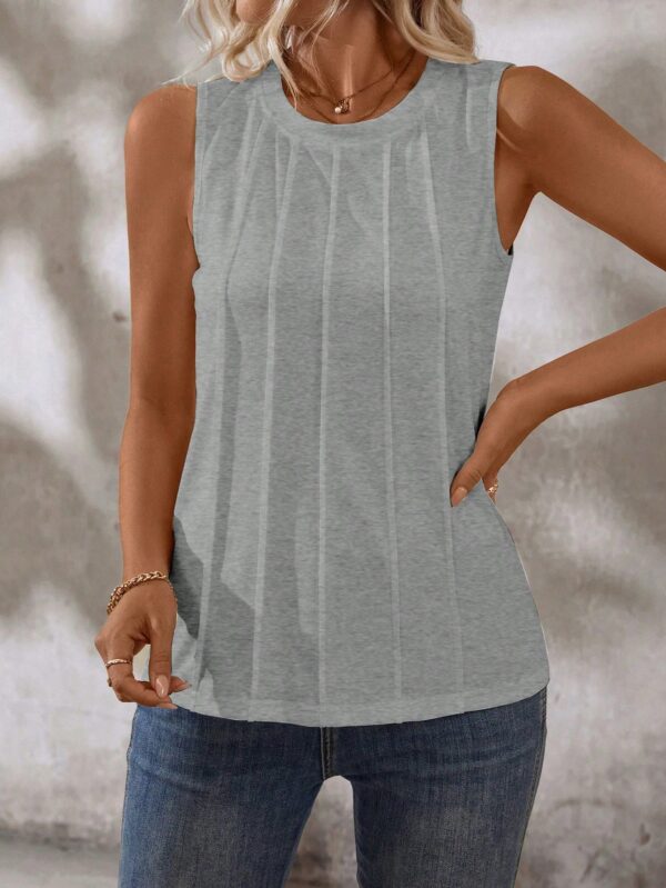 Top de verano con cuello redondo y pliegues - Image 105