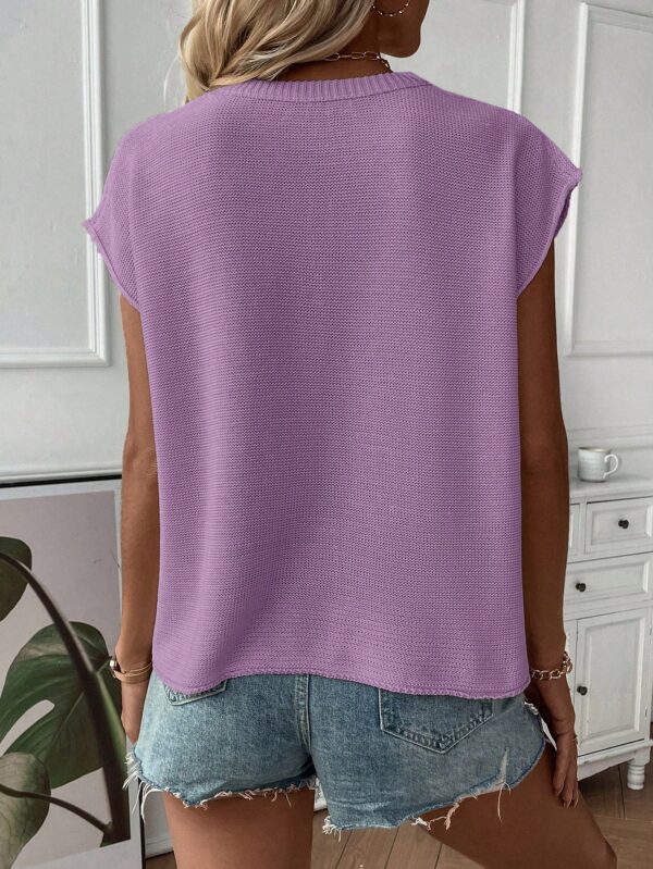 Sweater sin mangas cuello redondo estilo casual - Image 64