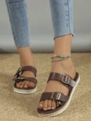 Sandalias con Suela Tejida y Taco Plano para Mujer