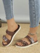 Sandalias con Suela Tejida y Taco Plano para Mujer