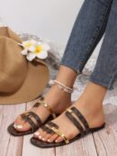 Sandalias Planas Cómodas para Mujer, Temporada Primavera/Verano