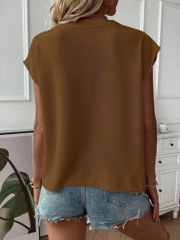 Sweater sin mangas cuello redondo estilo casual - Image 30