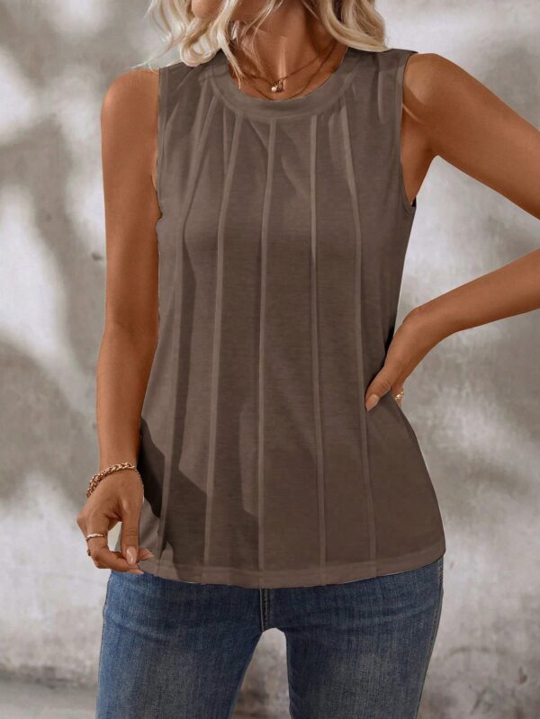 Top de verano con cuello redondo y pliegues - Image 86