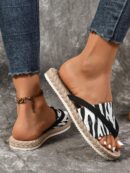 Chinelas de playa con anillo para dedo, estilo tribal