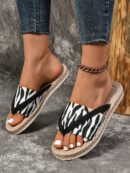 Chinelas de playa con anillo para dedo, estilo tribal