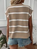 Sweater sin mangas cuello redondo estilo casual