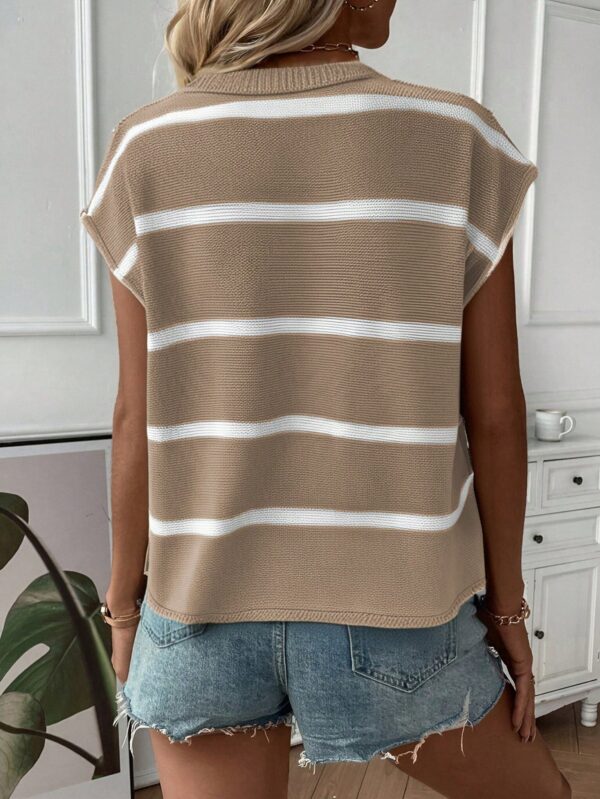 Sweater sin mangas cuello redondo estilo casual - Image 36