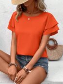 Blusa casual de manga acampanada para verano