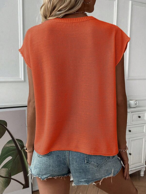 Sweater sin mangas cuello redondo estilo casual - Image 41