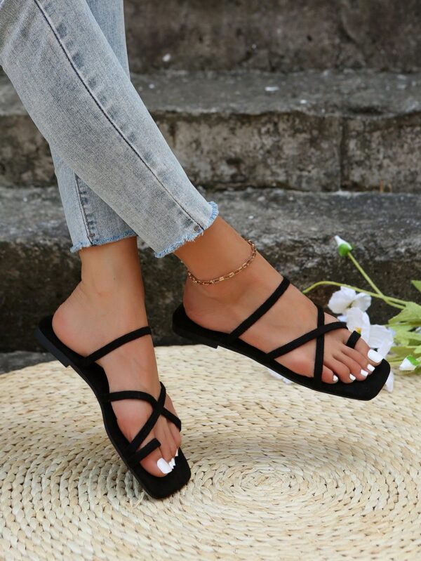 Sandalias versátiles de estilo coreano con tiras delicadas - Image 27