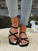 Sandalias versátiles de estilo coreano con tiras delicadas