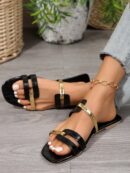 Sandalias Planas Cómodas para Mujer, Temporada Primavera/Verano