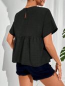 Blusa de verano con mangas murciélago y ruedo volado