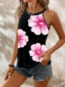 Blusa musculosa de verano con cuello halter