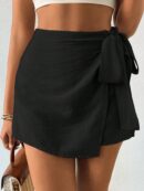 Short-skirt Relajado Texturizado con Lazo Lateral