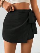 Short-skirt Relajado Texturizado con Lazo Lateral