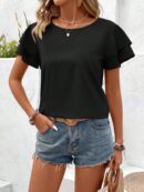 Blusa casual de manga acampanada para verano