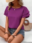 Blusa casual de manga acampanada para verano