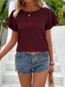 Blusa casual de manga acampanada para verano