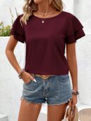 Blusa casual de manga acampanada para verano