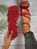 Sandalias versátiles de estilo coreano con tiras delicadas