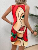 Vestido Bodycon Estampado Sin Mangas