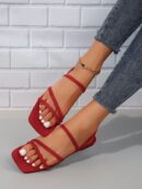 Sandalias versátiles de estilo coreano con tiras delicadas