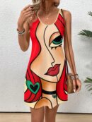 Vestido Bodycon Estampado Sin Mangas