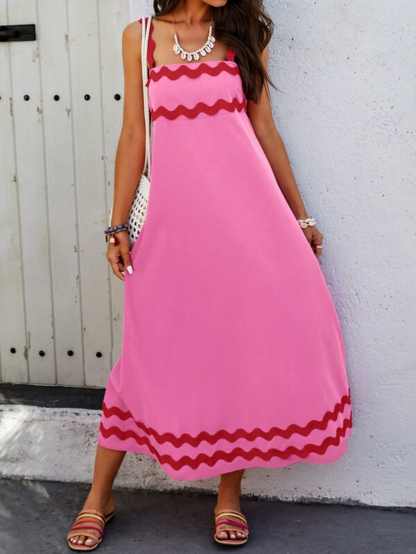 Vestido estilo boho con tirantes y estampado de ondas - Image 10