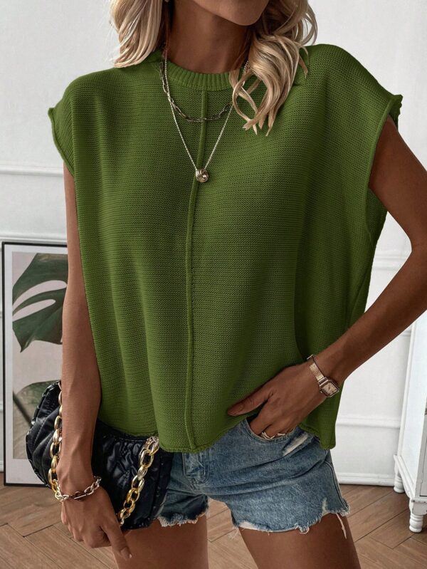 Sweater sin mangas cuello redondo estilo casual - Image 13