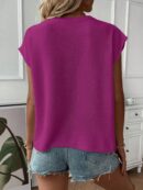 Sweater sin mangas cuello redondo estilo casual